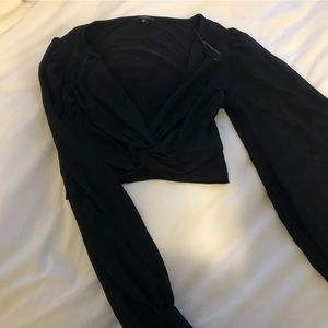 Dynamite long sleeve top black